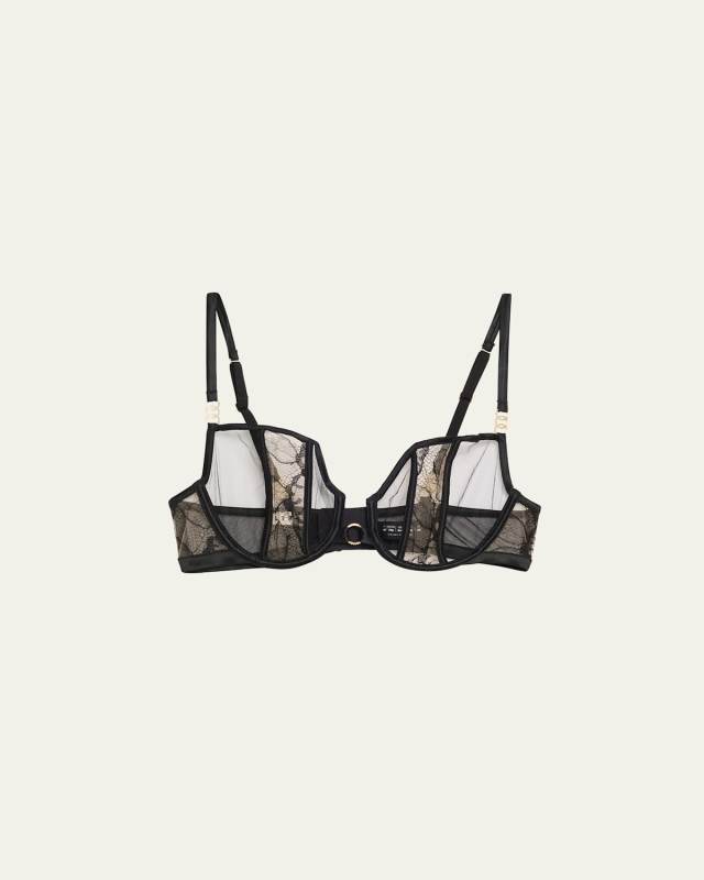 Adorn Lace & Silk Satin Balconette Bra